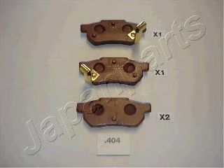 JAPANPARTS HONDA колодки гальмівні задні Civic 1,5/1,6 90- ASHIKA арт. PP404AF