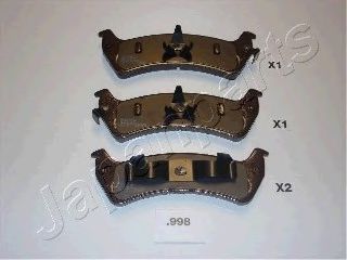 JAPANPARTS JEEP гальмівні колодки задні Grand Cherokee FERODO арт. PP998AF