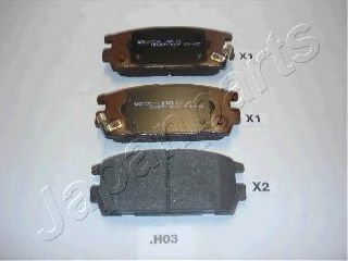 JAPANPARTS HYUNDAI гальмівні колодки задн.Terracan 01- ICER арт. PPH03AF