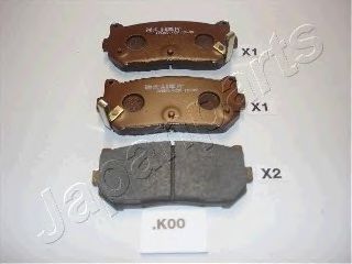 JAPANPARTS KIA гальмівні колодки задн.Carens 04- Clarus 98- Shuma 98- ABE арт. PPK00AF