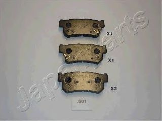 JAPANPARTS SSANGYONG гальмів.колодки задн.Rexton,Kyron,Actyon REMSA арт. PPS01AF