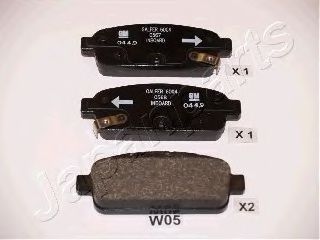 JAPANPARTS OPEL гальмів.колодка задн.Astra J,Mokka,Zafira,Chevrolet Cruze 09- REMSA арт. PPW05AF