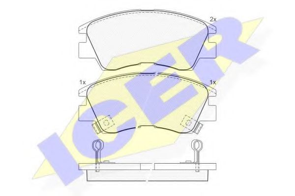 Комплект гальмівних колодок (дискових) BLUEPRINT арт. 140701