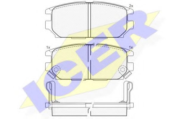 Комплект гальмівних колодок (дискових) BREMBO арт. 140983