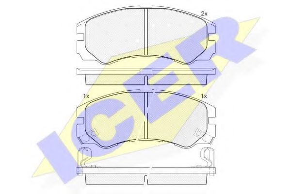 Комплект гальмівних колодок (дискових) BREMBO арт. 140990