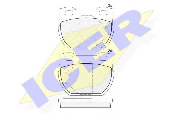 Комплект гальмівних колодок (дискових) BLUEPRINT арт. 141090