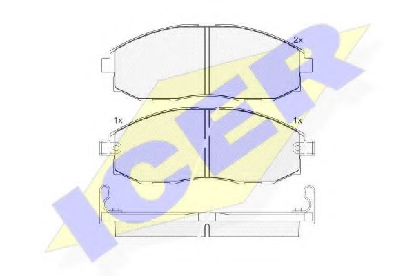 Комплект гальмівних колодок (дискових) BLUEPRINT арт. 141266