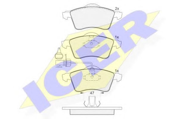 Комплект гальмівних колодок (дискових) BOSCH арт. 141320