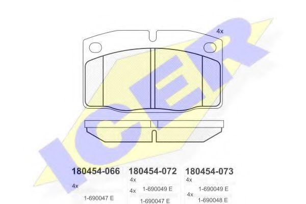 Комплект гальмівних колодок (дискових) TOKO CARS арт. 180454