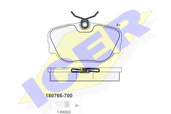Комплект гальмівних колодок (дискових) TOKO CARS арт. 180766700