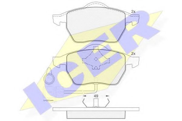 Комплект гальмівних колодок (дискових) TOKO CARS арт. 180808