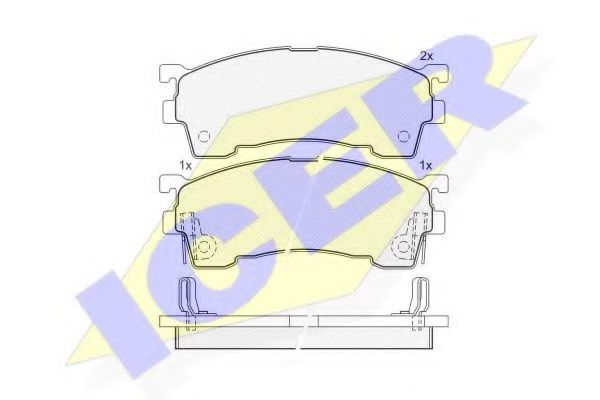 Комплект гальмівних колодок (дискових) BLUEPRINT арт. 180971204