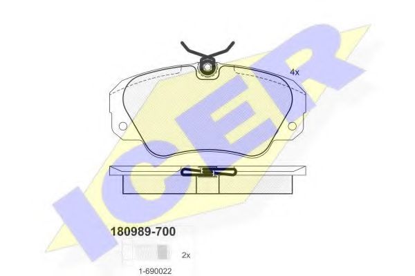 Комплект гальмівних колодок (дискових) FRICTION MASTER арт. 180989700