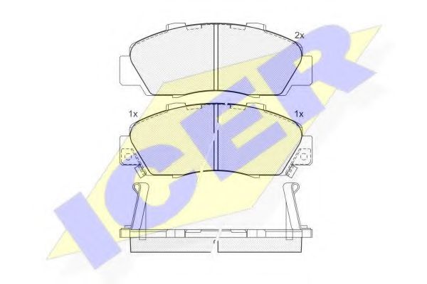 Комплект гальмівних колодок (дискових) BREMBO арт. 181019