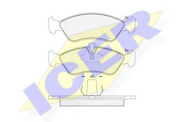 Комплект гальмівних колодок (дискових) AUTOX арт. 181152