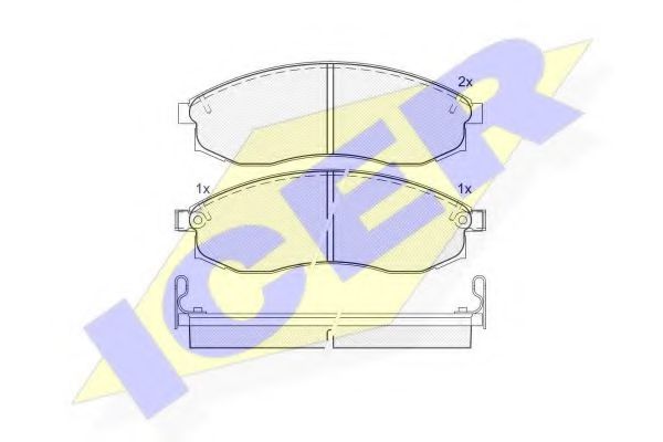 Комплект гальмівних колодок (дискових) BREMBO арт. 181179