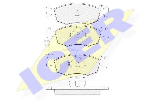 Колодки гальмівні дискові передні FIAT Palio 96-20 ROADHOUSE арт. 181227