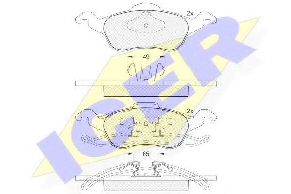 Колодки гальмівні дискові передні FORD Focus I 98-04 BORG & BECK арт. 181264