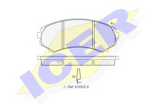 Комплект гальмівних колодок (дискових) BREMBO арт. 181374