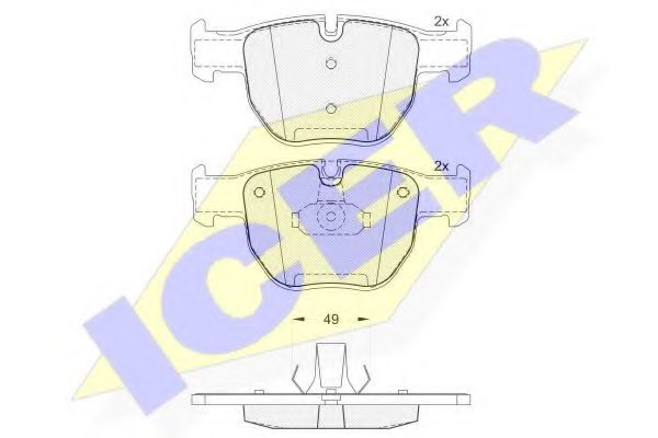 Комплект гальмівних колодок (дискових) BREMBO арт. 181574