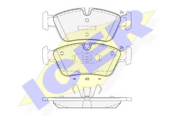 Комплект гальмівних колодок (дискових) BREMBO арт. 181698