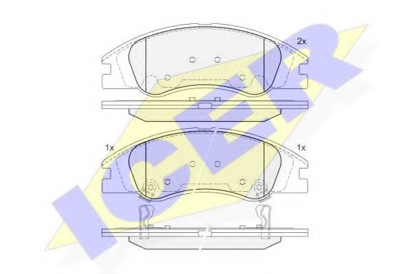 Комплект гальмівних колодок (дискових) BREMBO арт. 181708