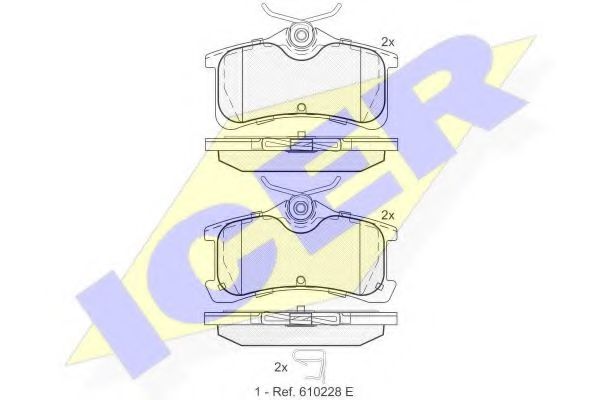 Комплект гальмівних колодок (дискових) BREMBO арт. 181728