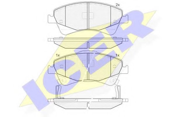 Комплект гальмівних колодок (дискових) BREMBO арт. 181892