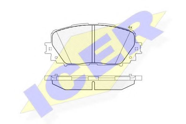 Комплект гальмівних колодок (дискових) BREMBO арт. 181898