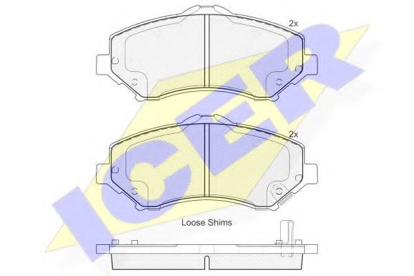 Комплект гальмівних колодок (дискових) BREMBO арт. 181908