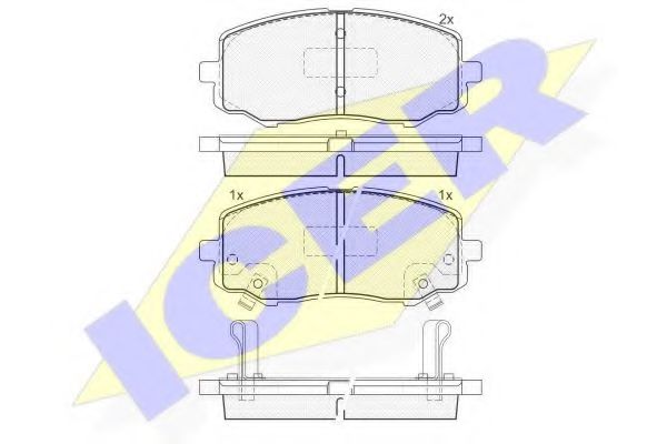 Комплект гальмівних колодок (дискових) BREMBO арт. 181937