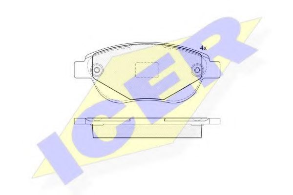 Комплект гальмівних колодок (дискових) ABS арт. 182011