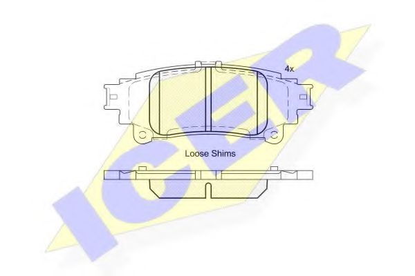 Комплект гальмівних колодок (дискових) BREMBO арт. 182050