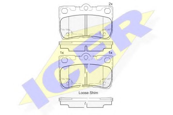 Комплект гальмівних колодок (дискових) BREMBO арт. 182060