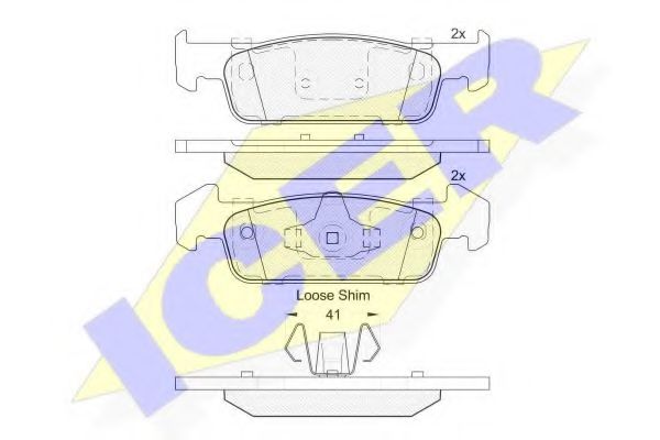 Комплект гальмівних колодок (дискових) BREMBO арт. 182115202