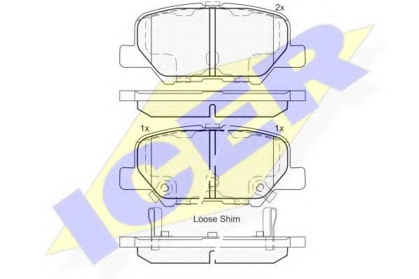 Комплект гальмівних колодок (дискових) BREMBO арт. 182118