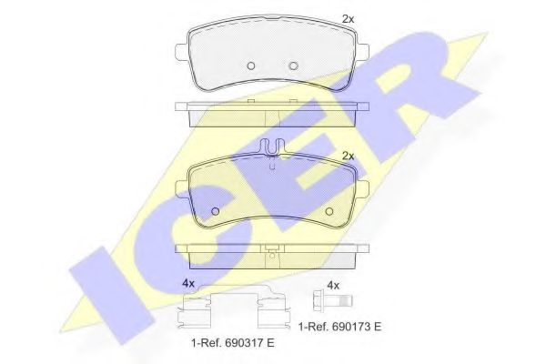Комплект тормозных колодок дисковый тормоз