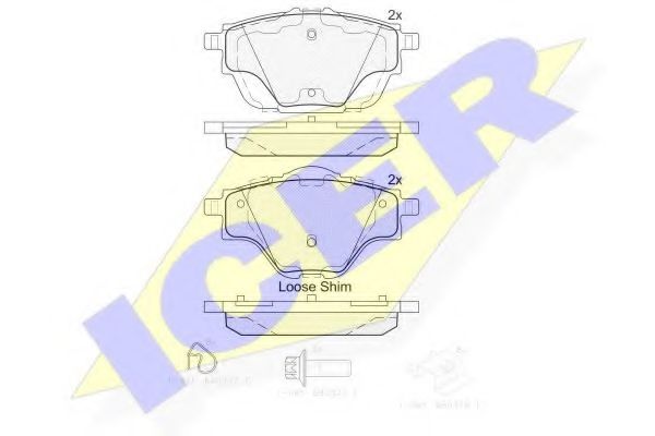 Комплект гальмівних колодок (дискових) BREMBO арт. 182161