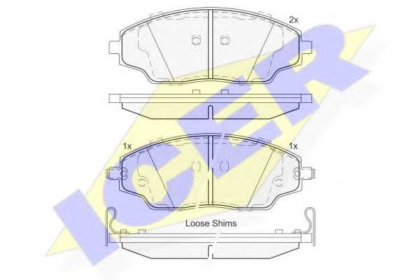 Комплект гальмівних колодок (дискових) BLUEPRINT арт. 182167