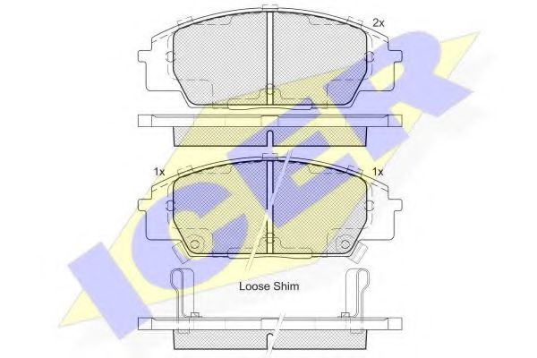 Комплект гальмівних колодок (дискових) BREMBO арт. 182179