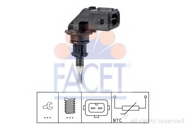 Датчик температури повітря BMW 1(E87)/3(E90)/5(E60,F10)/X3(E83) SOLGY арт. 104038