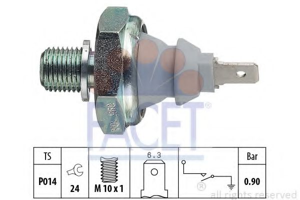 Датчик тиску оливи A80/A100/A4/A6/Caddy/Golf/T4 1.4-2.5TDI 86- ERA арт. 70095