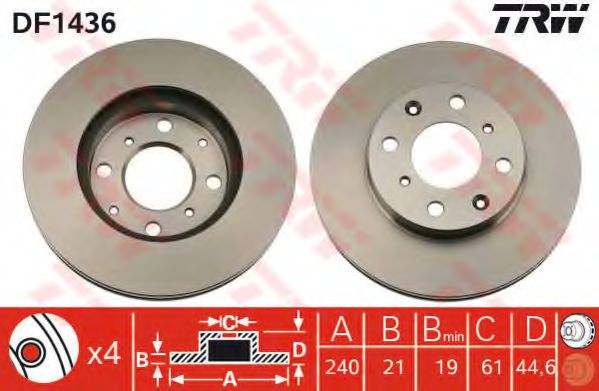 Р”РёСЃРє РіР°Р»СЊРјС–РІРЅРёР№ BREMBO арт. DF1436