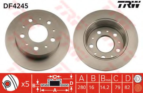 Гальмівний диск BOSCH арт. DF4245