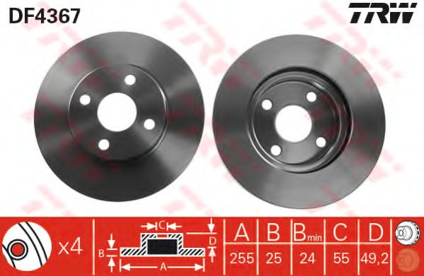 Р“Р°Р»СЊРјС–РІРЅРёР№ РґРёСЃРє BREMBO арт. DF4367