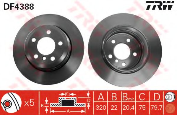 Гальмівний диск BREMBO арт. DF4388