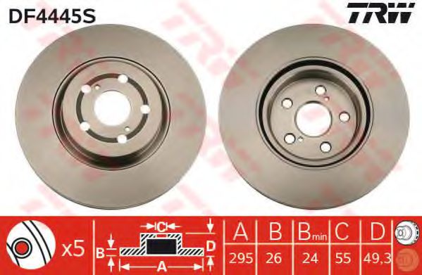 Гальмівний диск BREMBO арт. DF4445S