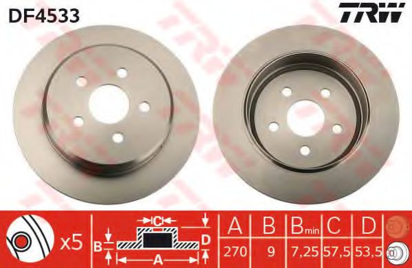 Гальмівний диск BOSCH арт. DF4533