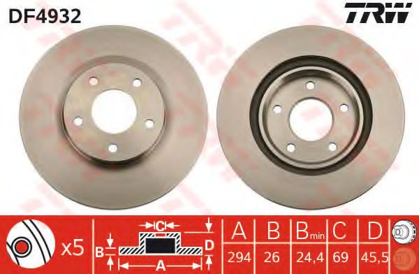 Гальмiвнi диски ABS арт. DF4932