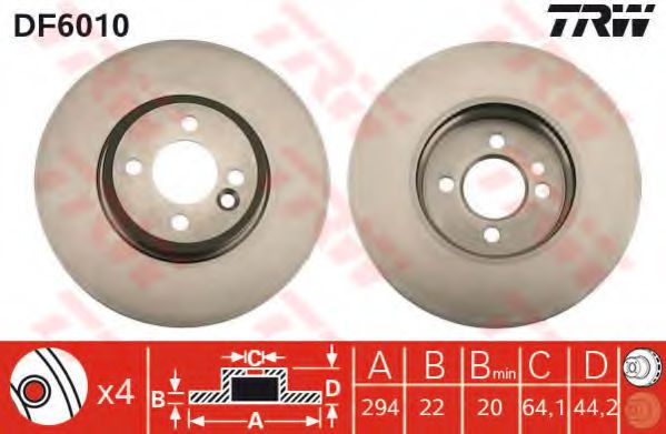 Гальмівний диск BREMBO арт. DF6010